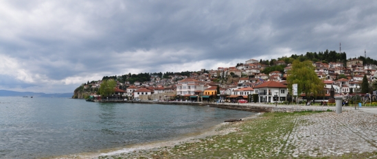 La ciudad de Ohrid, a orillas del lago del mismo nombre